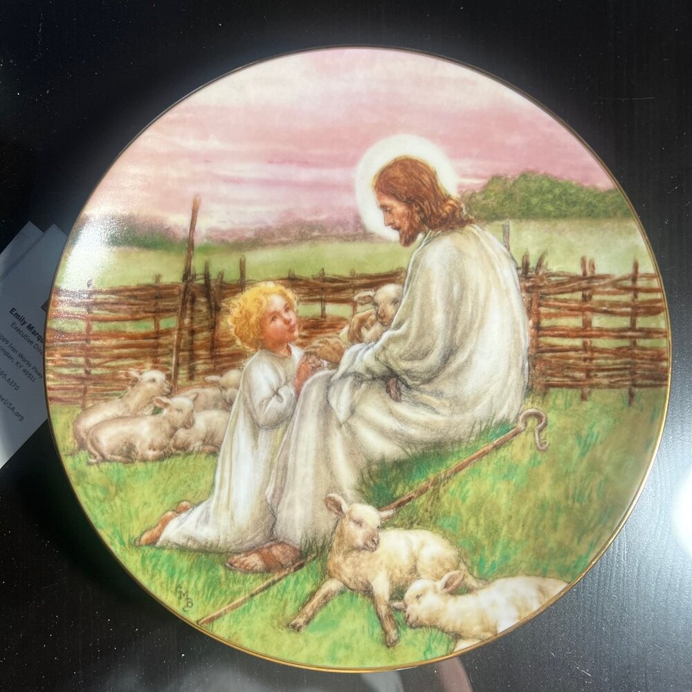 W.L. George “The Lord Is My Shepherd” Collector Plate – 1988 – Bradex 84-G20-6.1
